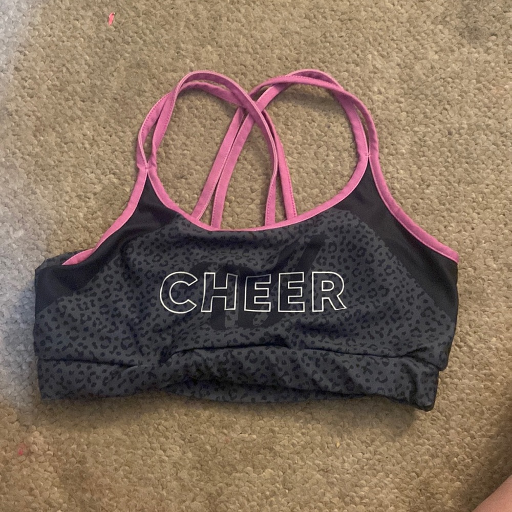 Leopard Print Sports Bra - Varsity Spirit, Large